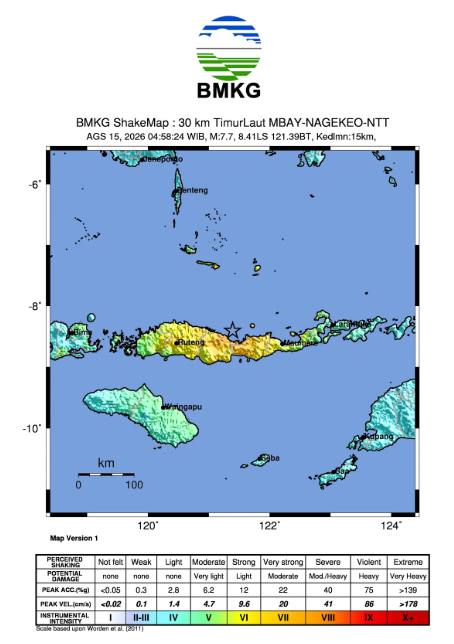 Gempa M 7,7 NTT, Kepala BNPB dan Menko PMK Segera Turun ke Lapangan Bersama Tim dan Dukungan Darurat Dikerahkan