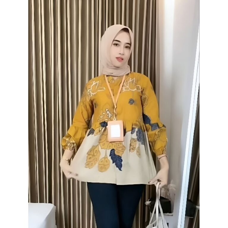 Batik Wanita Modern Lengan Panjang Puffy Faeybtk