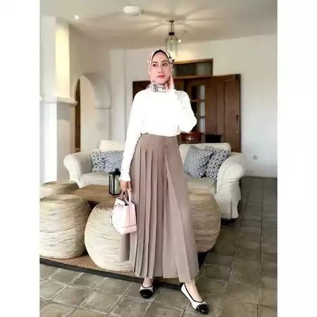 Shenna Kulot Pleats - Celana Kulot Rok Wanita - Celana Bawahan Casual Formal Daily - Furano Premium