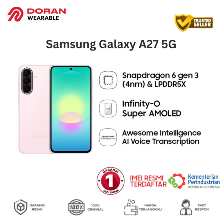 Samsung Galaxy A27 5G | 6/128GB | 8/256GB - Light Pink | Hp AI | IP64 | 5000 mAh - Garansi Resmi