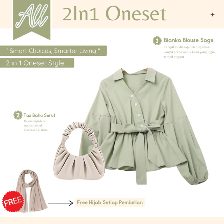Set Blouse Wanita | Pashmina, Blouse Wanita, Celana Knit Wanita Premium | Oneset Wanita Muslim - OS15