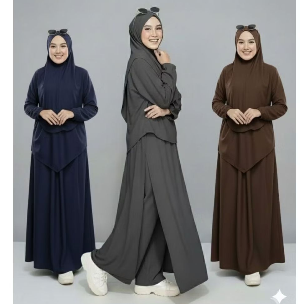 setelan olahraga syar'i (3 in 1)all size best seller