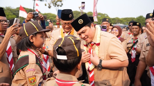 Sampaikan Pesan Presiden di Hari Pramuka ke-65, Menpora Erick Tekankan Peran Pilar Pramuka Bentuk Karakter 