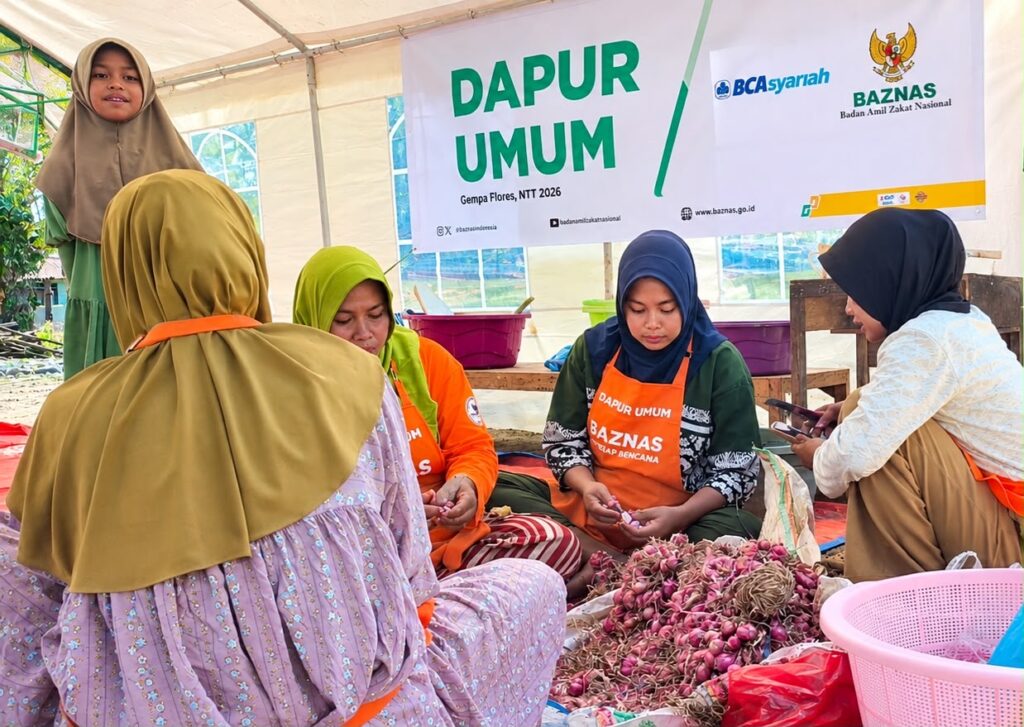 BAZNAS RI dan BCA Syariah Dirikan Dapur Umum untuk Penyintas Gempa di NTT