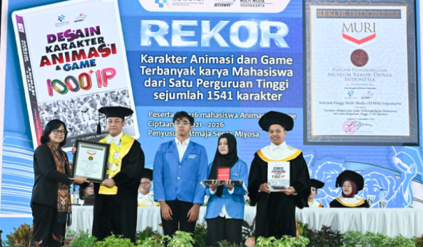 Cetak Rekor MURI, STMM Yogyakarta Hasilkan Desain 1.541 Karakter Animasi dan Gim