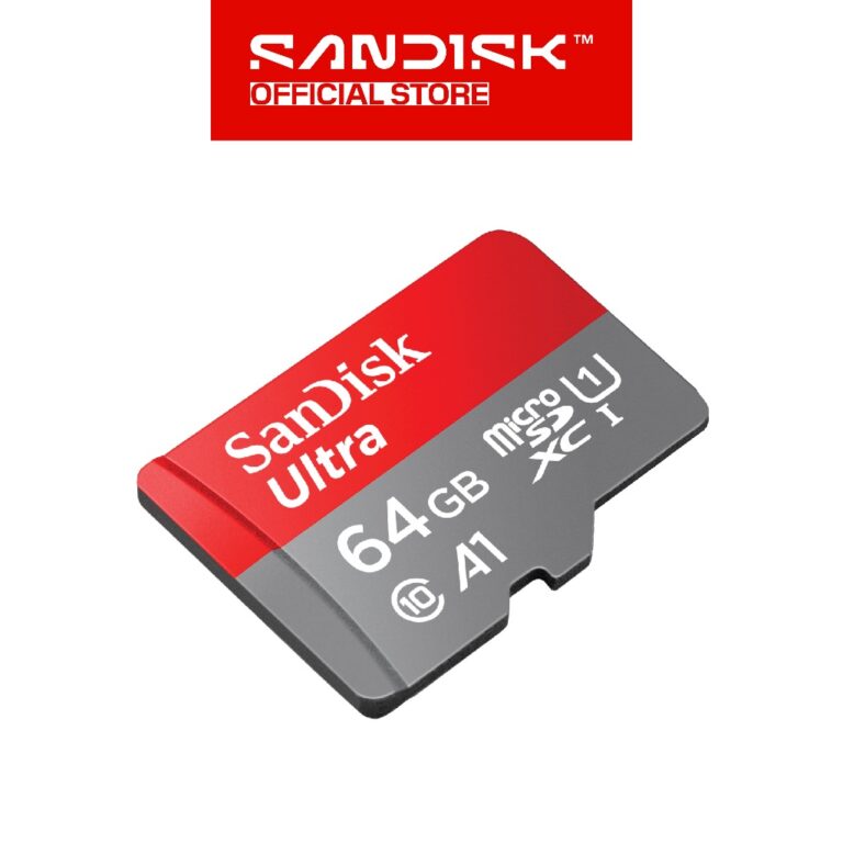 SANDISK microSDXC Ultra A1 64GB Class 10 UHS-I (Up to 140MB/s) - QUAB